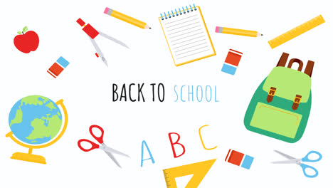 motion graphic of back to school background with elements