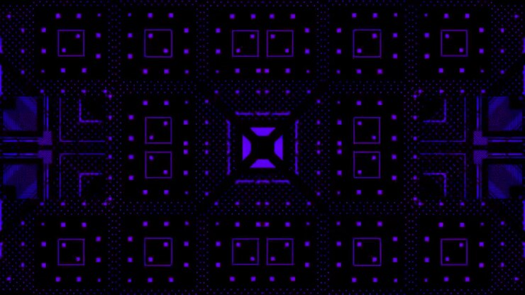 Abstract Purple Geometric Pattern Pulsing in Motion