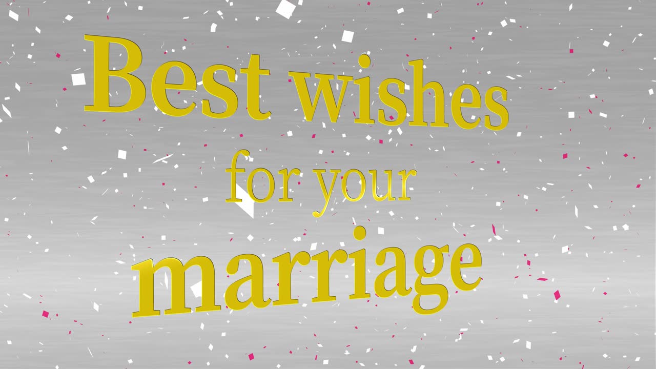 당신의 결혼에 대한 가장 좋은 소원 문자 메시지 애니메이션 모션 그래픽