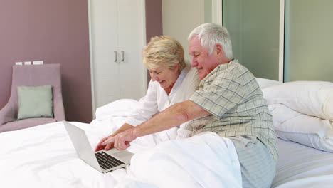 senior couple doing video chat