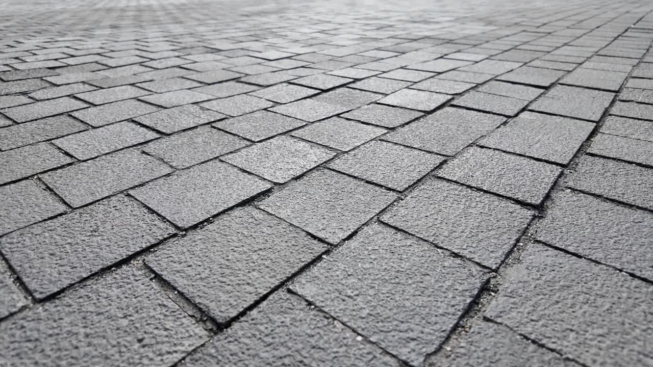 Pavement with brick texture