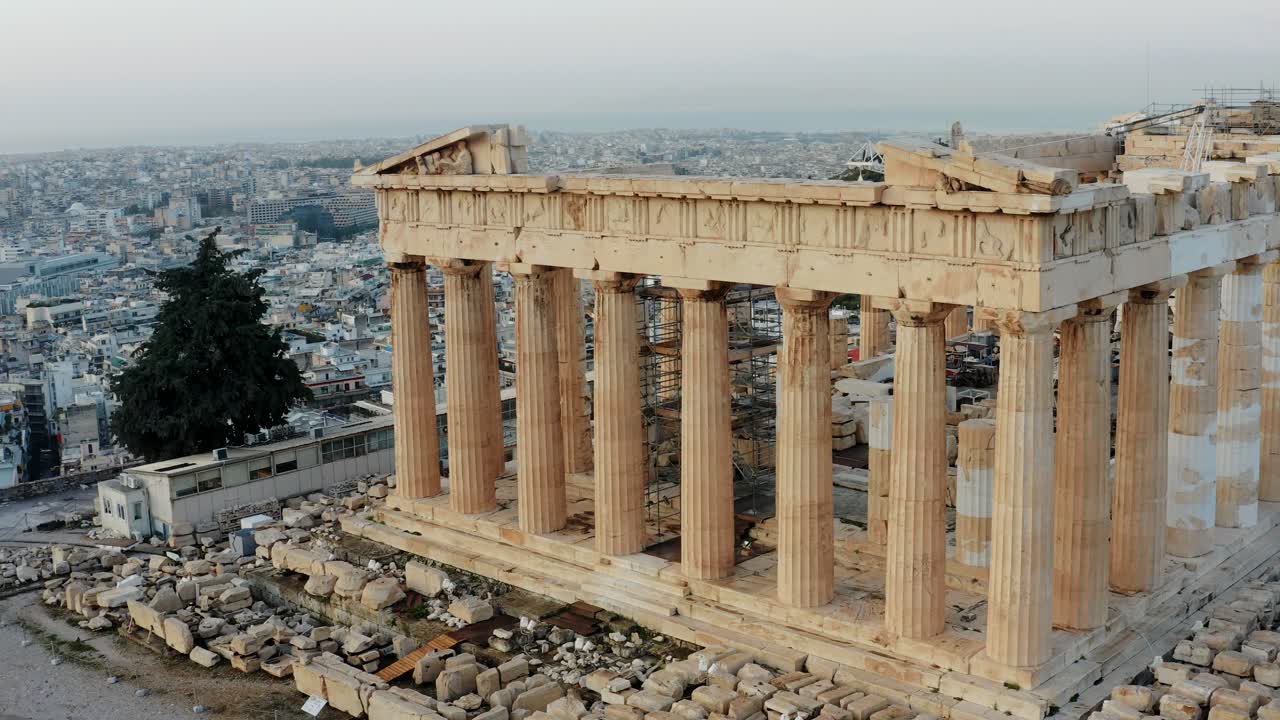 Explore Athens' Iconic Parthenon with High-Quality Aerial Footage Drone Greece Greek