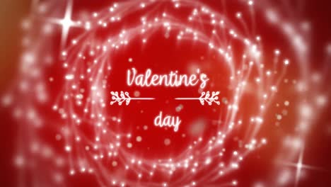 Animación-Del-Día-De-San-Valentín-Sobre-Fondo-Rojo
