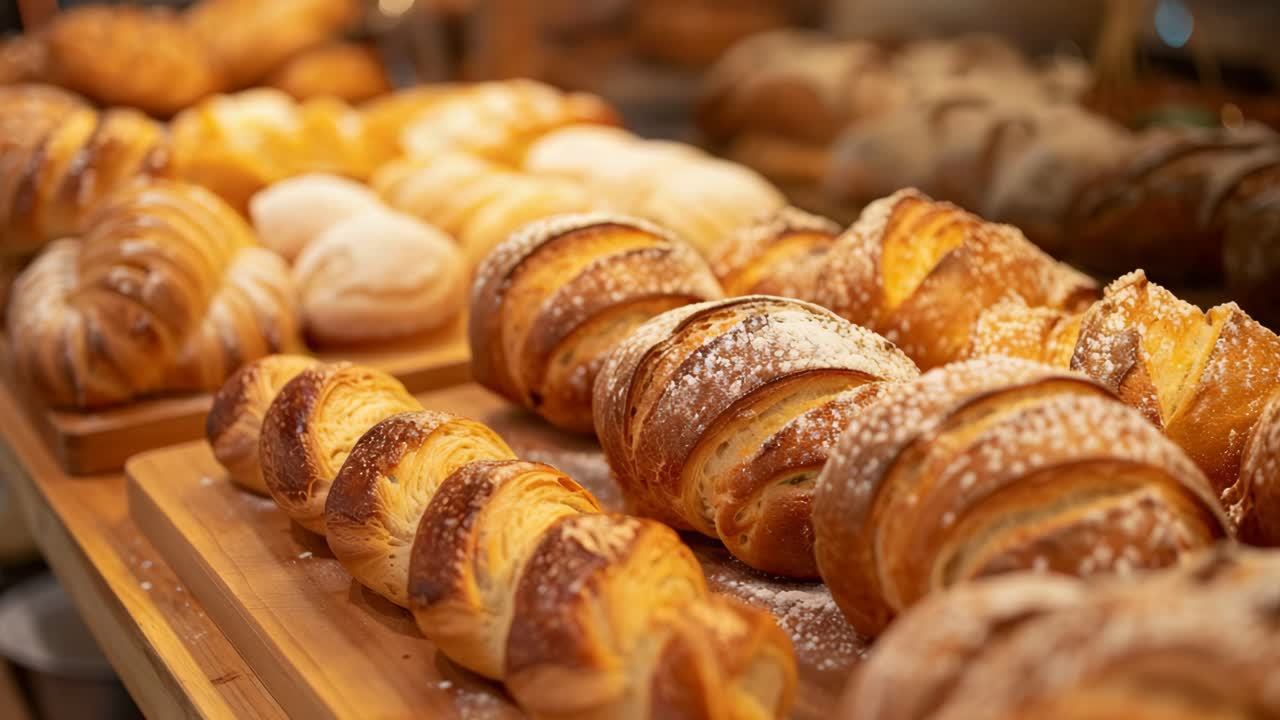 Variety of Freshly Baked Breads and Pastries