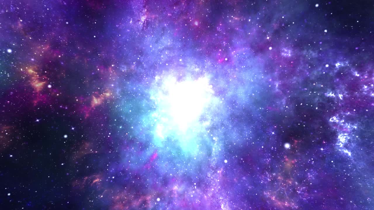 4L Loop Animation of flying through the stars and Orion nebulas Galaxy.