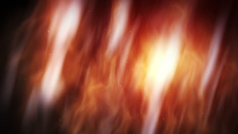 red hot flame with bright burning sparks. glowing iridescent plasma. looped animation on dark background.