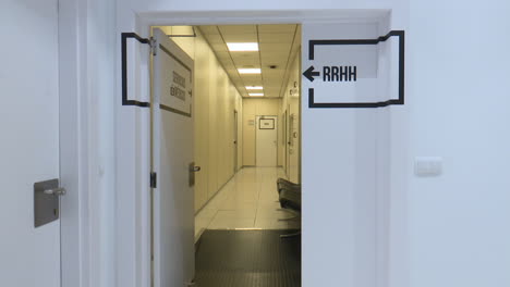empty office corridor