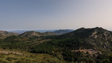 4k shot of mountains on a clear day at la concha, marbella, spain