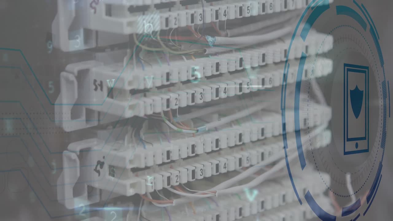 animación del icono del teléfono inteligente a través del procesamiento de datos y el servidor