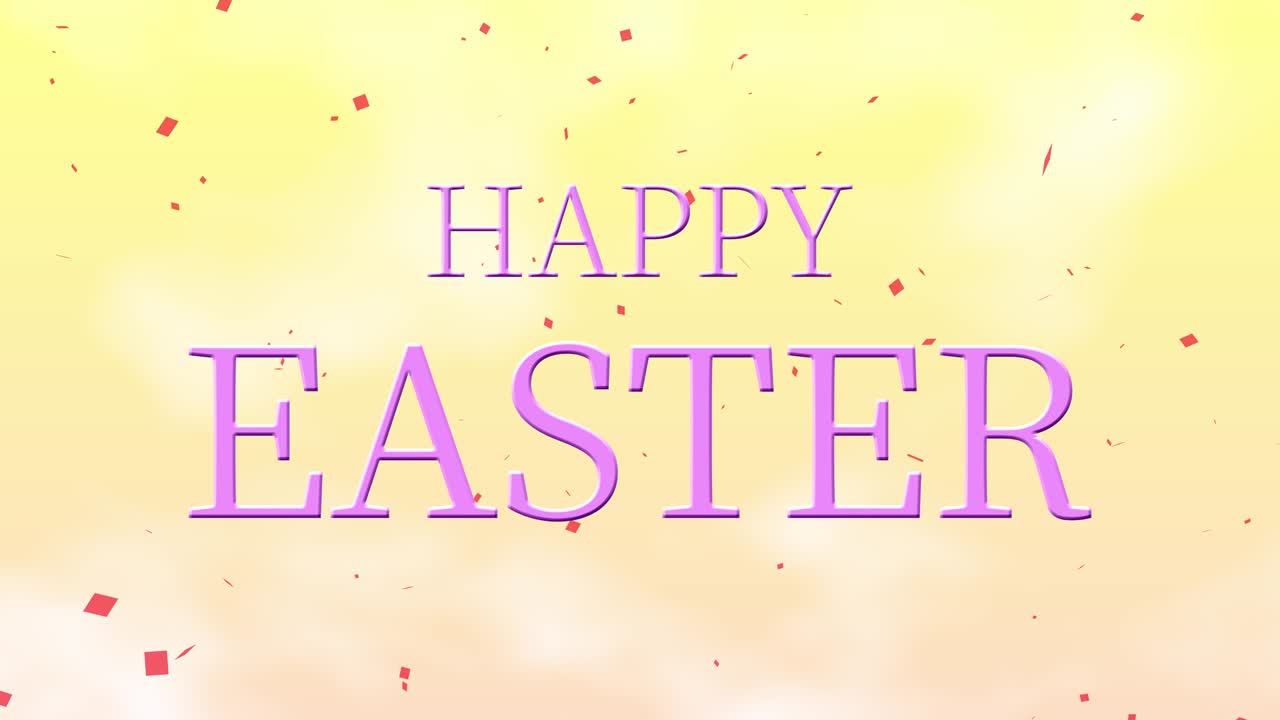 행복한 부활절 이벤트 텍스트 애니메이션 모션 그래픽
