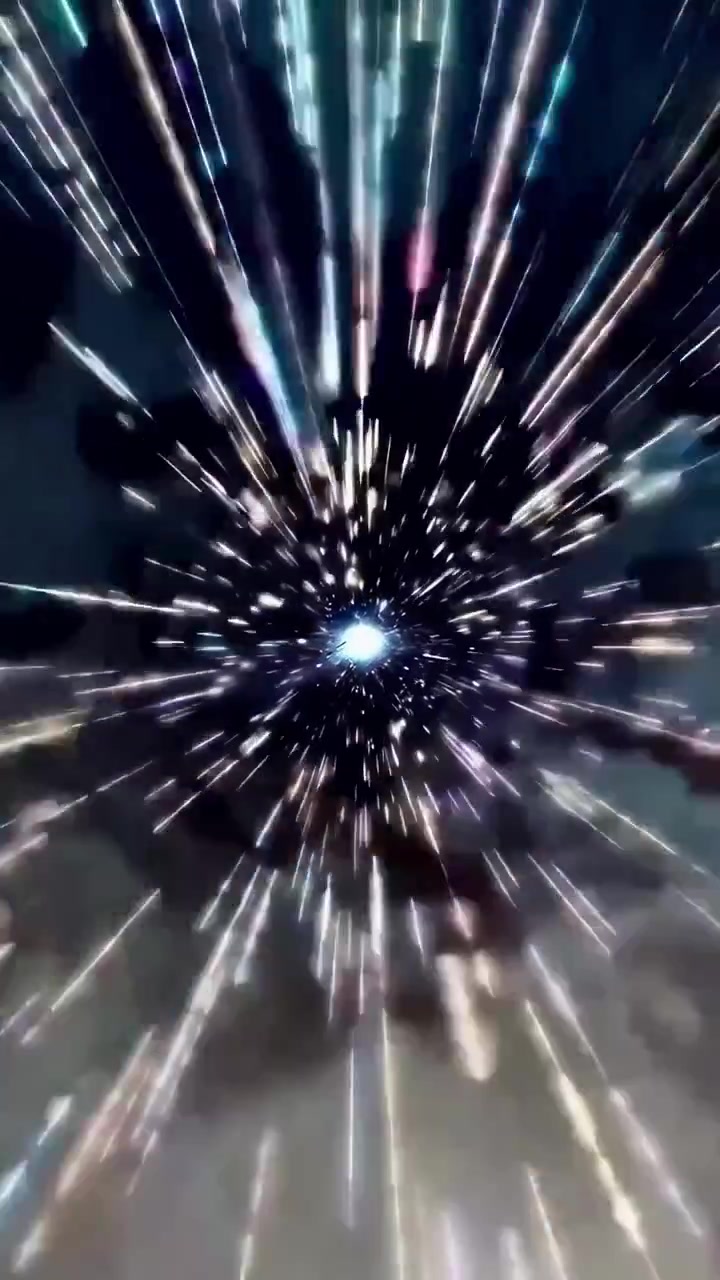 Viaggio Dinamico a Velocità Warp Attraverso un Tunnel Spaziale Stellato