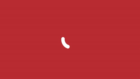 animación de carga del círculo de la interfaz digital que parpadea sobre un fondo rojo