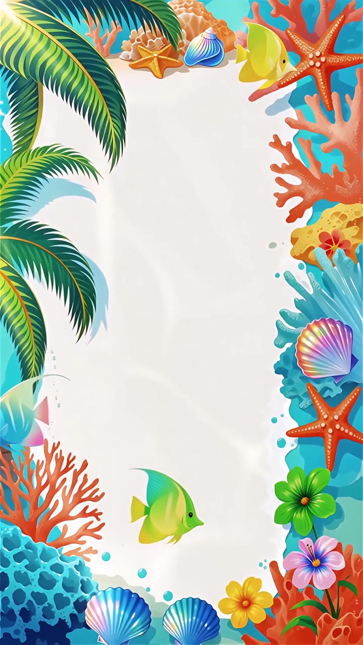 Tropical Summer Background Animation 4K