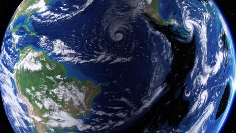 earth with hurricane