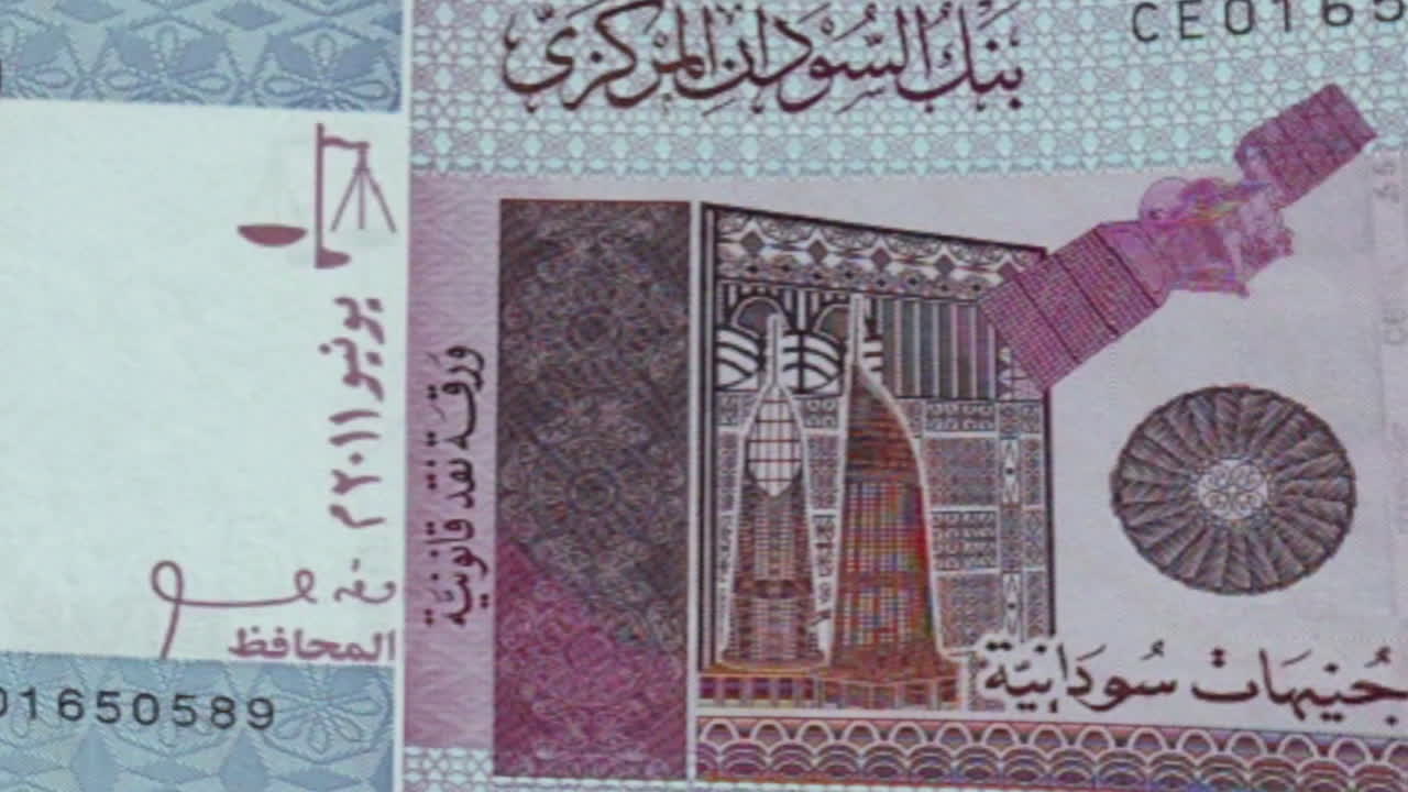 Sudanese Pounds Banknote Detail