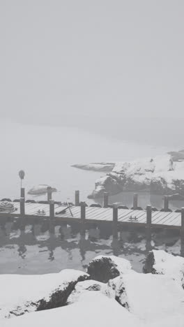 snowy dock