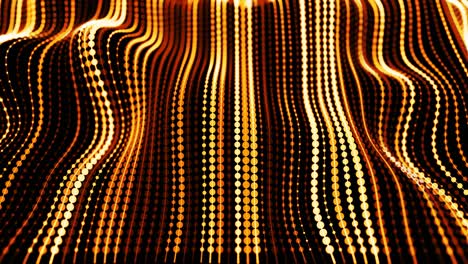 abstract background of glow yellow lines form waving surface. beautiful curved lines as beautiful looped creative background in 4k