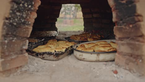 chipa and paraguayan soup baking in the hot tatakua