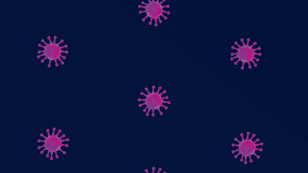 covid19 particles with purple particles animation