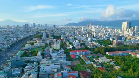 fotografía aérea del área de la ciudad vietnamita, ngu hanh son, da nang, vietnam