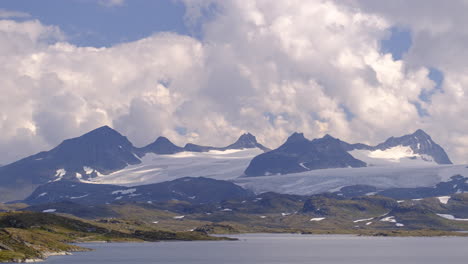 jotunheimen, norway cloud time-lapse with zoom (scandinavia's highest mountain range)