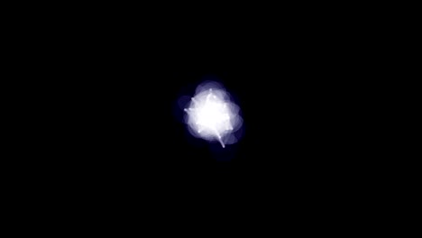 esfera de energía de partículas. electricidad y relámpagos. animación de bucle