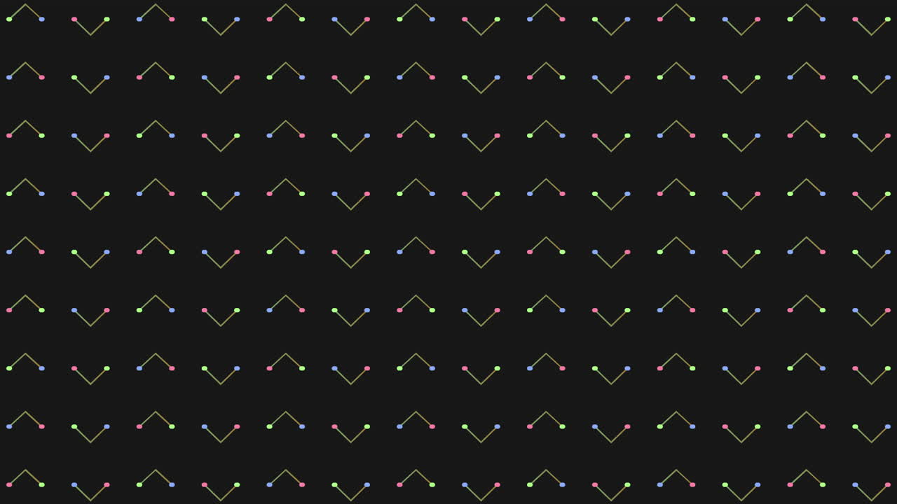 Rainbow neon triangles pattern in dark galaxy