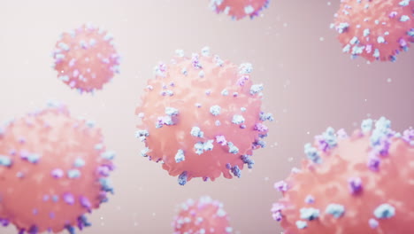 lymphocytes and biological immune system, 3d rendering.