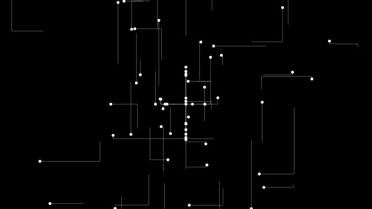 Premium stock video - Animation of white dots and lines spreading over ...
