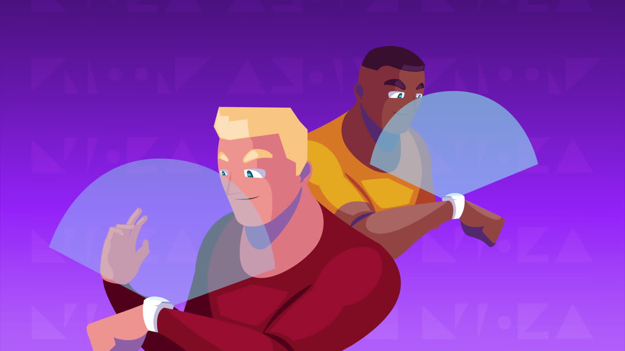 tecnología de realidad virtual con hombres interraciales usando relojes inteligentes