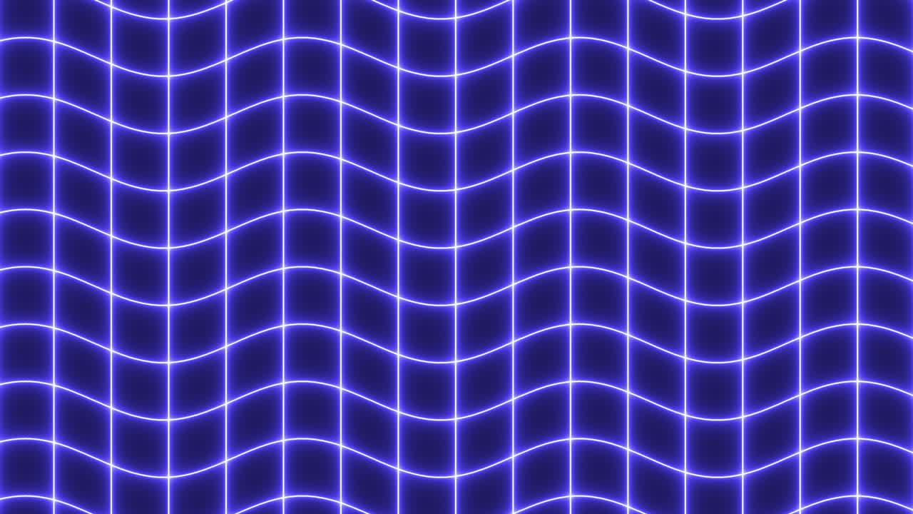 VJ Loop animation. Animated neon grid. 4K. 60 fps.