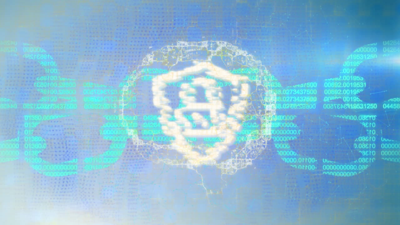 Animation of data processing over online security chain