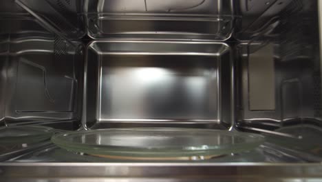 empty microwave interior