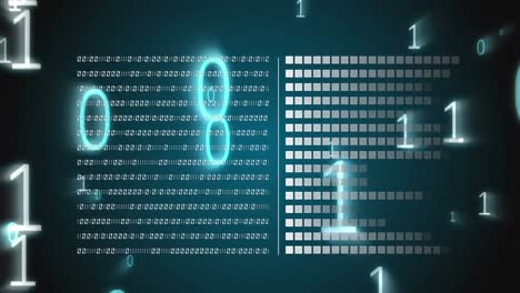Animation of data processing over binary coding computing
