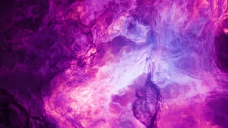 bola de energía de plasma púrpura y rosa en bucle, fondo de espacio abstracto de nebulosa que fluye