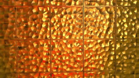 abstract golden 3d geometric pattern. mosaic metallic background for event. 3d animation loop 4k