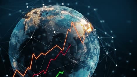 animation of globe over data processing