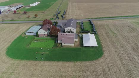 amish wedding in an amish farm captured by a drone