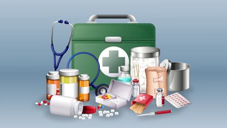 medical supplies accumulating over time