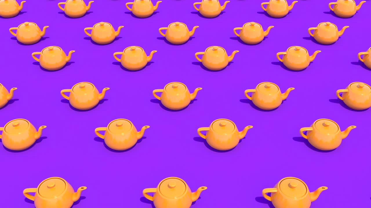 Orange teapot Healthy food background Design element able to loop seamless 4k