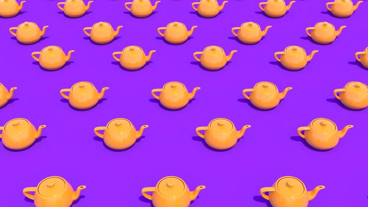 Orange teapot Healthy food background Design element able to loop seamless 4k