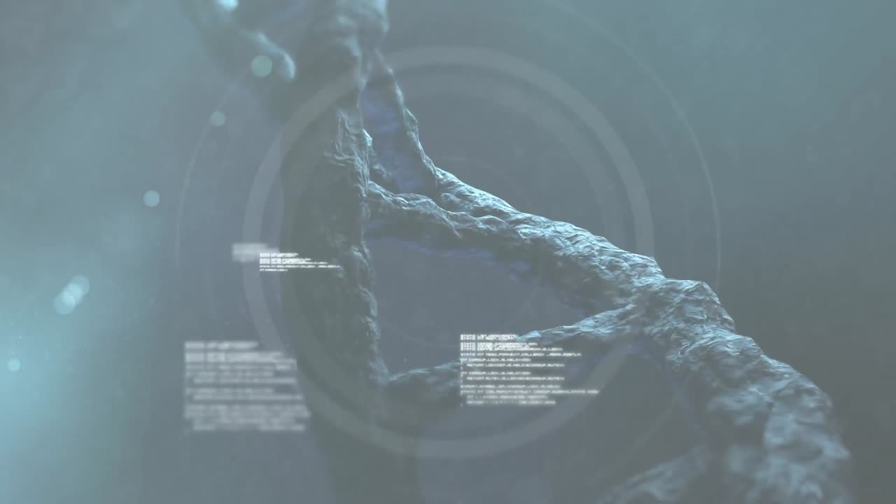 dna 가닥 스핀링과 데이터 처리 애니메이션