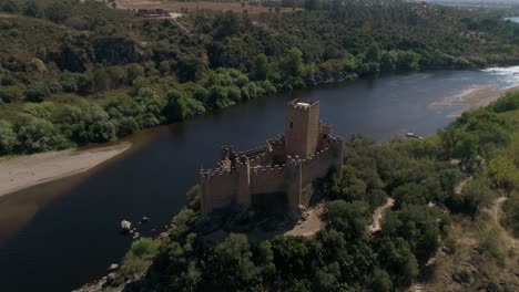 almourol castle portugal aerial view