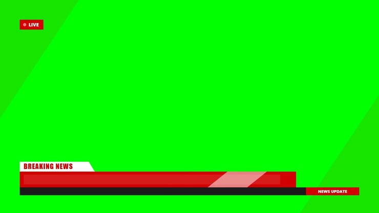 Breaking News grafisk animation til bundbjælke på green screen