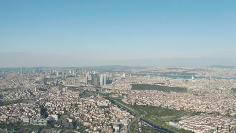 aerial view of golden horn in istanbul. 4k footage in turkey