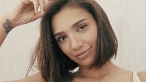 retrato de una mujer hermosa