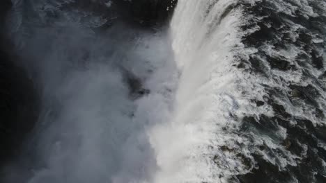 islandia cascada dettifoss aéreo drone