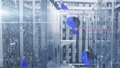 Animation-of-mathematical-equations-and-data-processing-over-server-room
