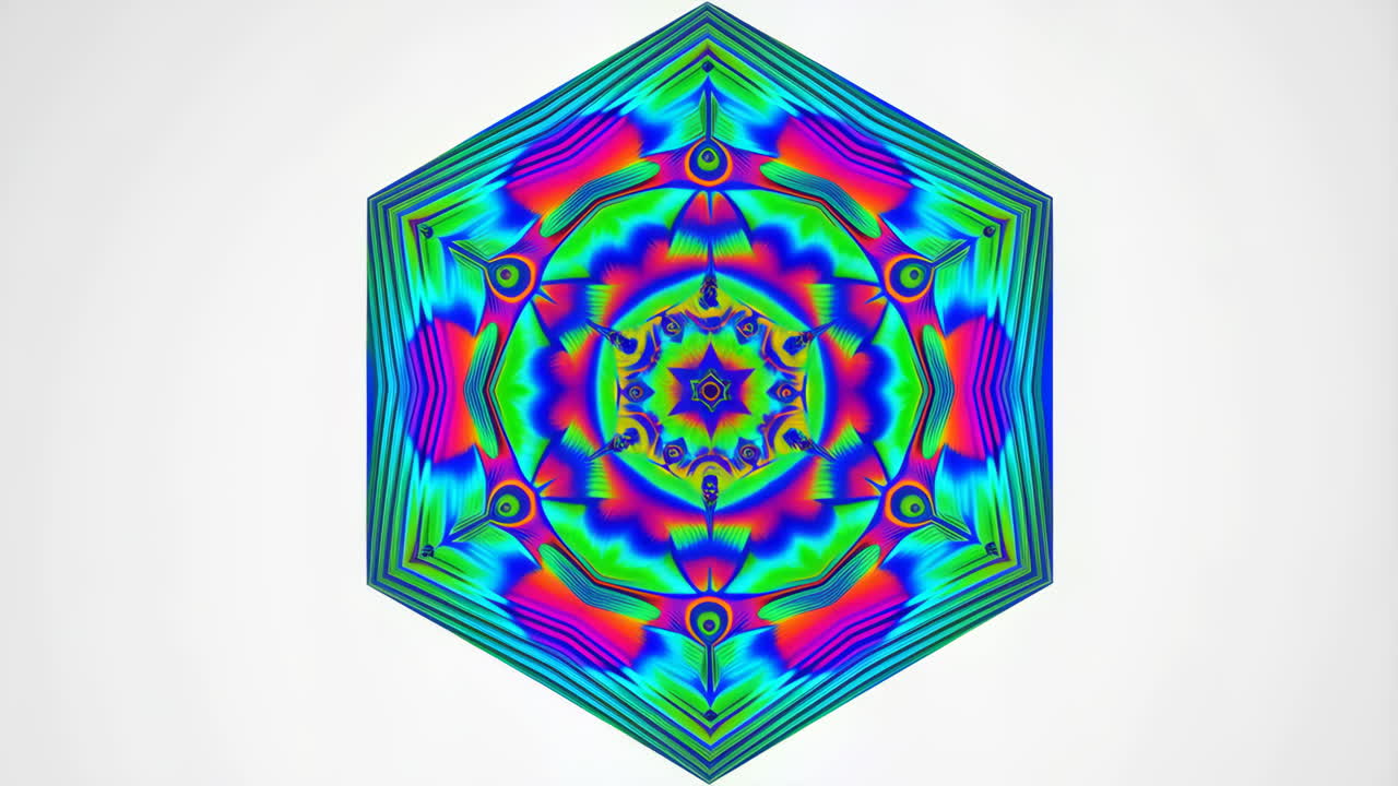 Evolving Abstract Psychedelic Hexagonal Pattern