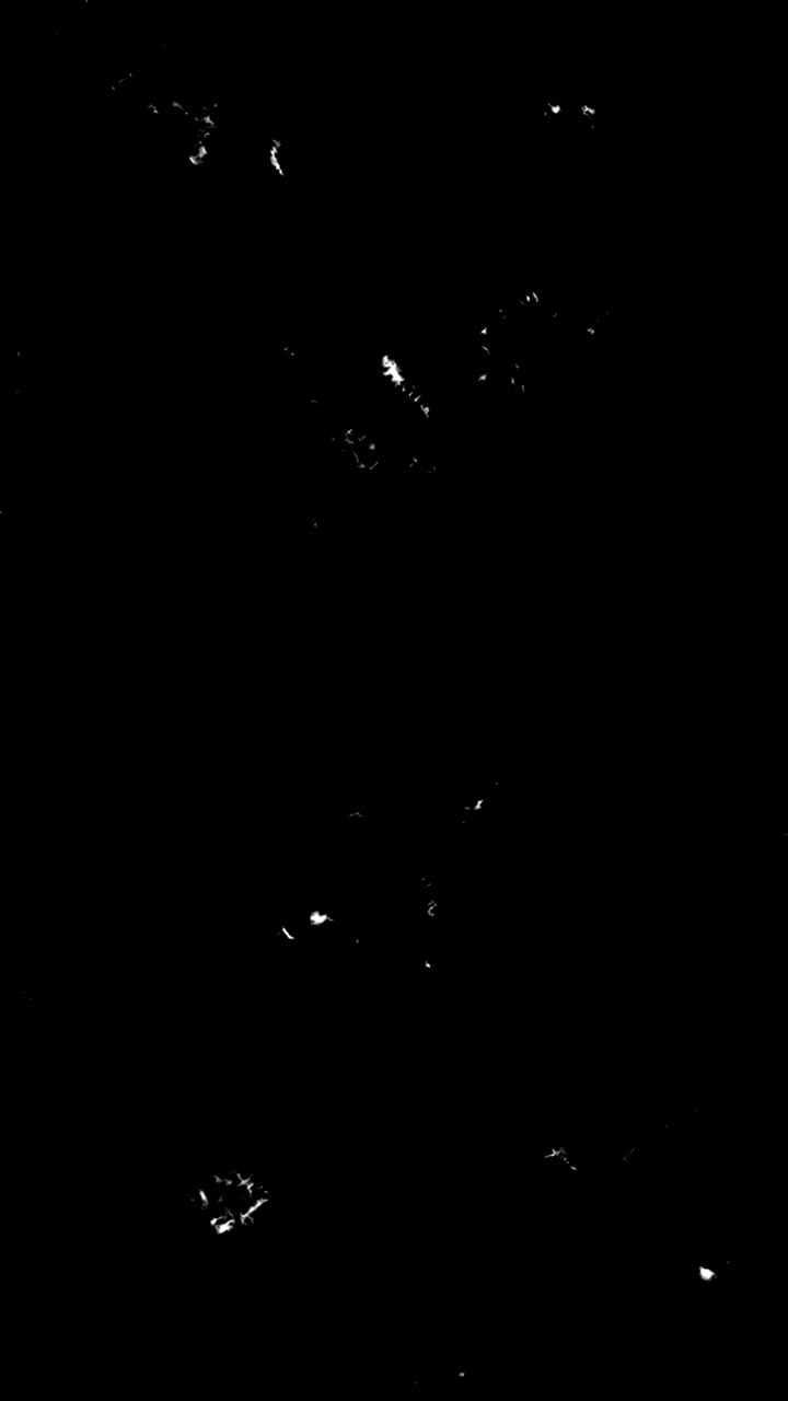 Flickering White Particles Moving on a Black Background